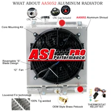 1Row Radiator w/Shroud Fan Fits Honda 1992-2000 Civic EK EG SOL Integra DB DC MT