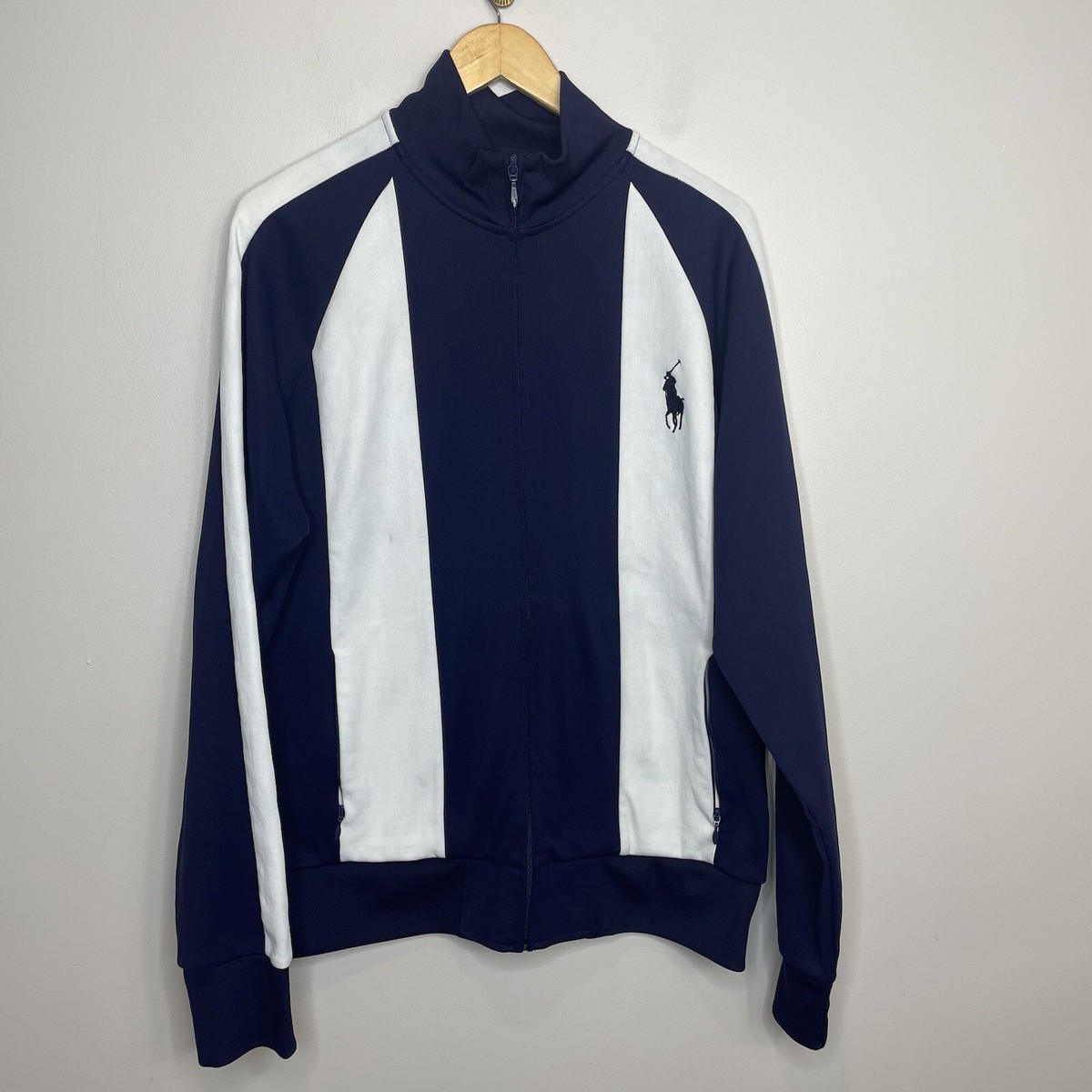 トップス 90s vintage ralph lauren track jacket Polo Ralph Lauren Vintage 1990s Full Zip Track Jacket Navy