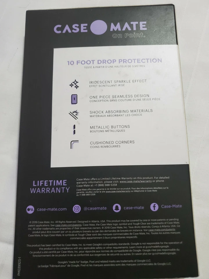 Чехол Case-Mate для телефона Google Pixel 4 XL цвет Twinkle Stardust - Изображение 3 из 4