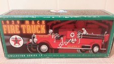 Texaco 1929 Mack Fire Truck Port Arthur Texas Diecast Metal Bank Original Box 