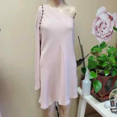 New Huate Hippie One Shoulder Blush Dress Size XS