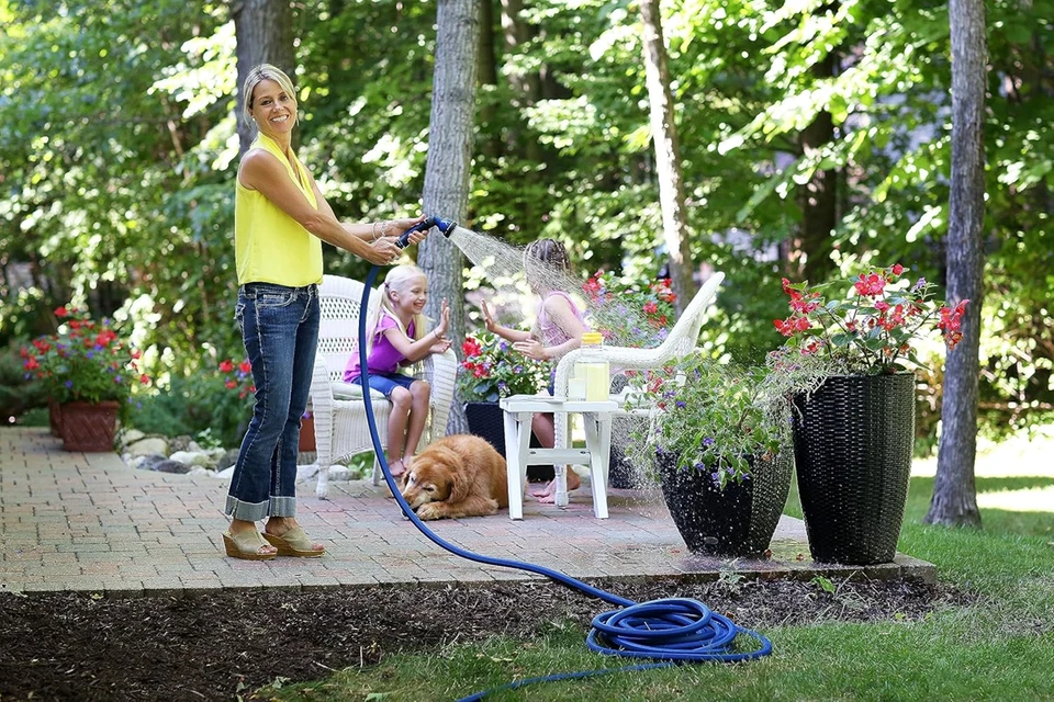 Manguera de jardín de goma premium Dramm ColorStorm, sin torceduras, 518 ráfaga PSI, 5/8"x50' Foto 2 de 4