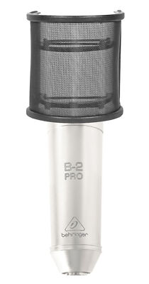 Rockville Pop Filter Curved Mesh Recording Mic Windscreen for Behringer B-2 Pro