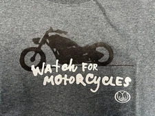 Gildan Ultra Cotton Motorcycle T Shirt Medium Safety Screen printed Sturgis