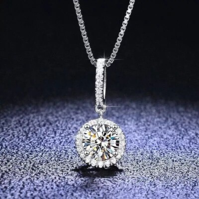 3.00 Ct White Treated Diamond Pendant Great Luster VVS1 Certified Birthday Gift