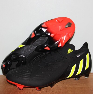 Adidas Predator Edge.1 Low FG Soccer Cleats Mens 7 GW1023 Black Red Yellow