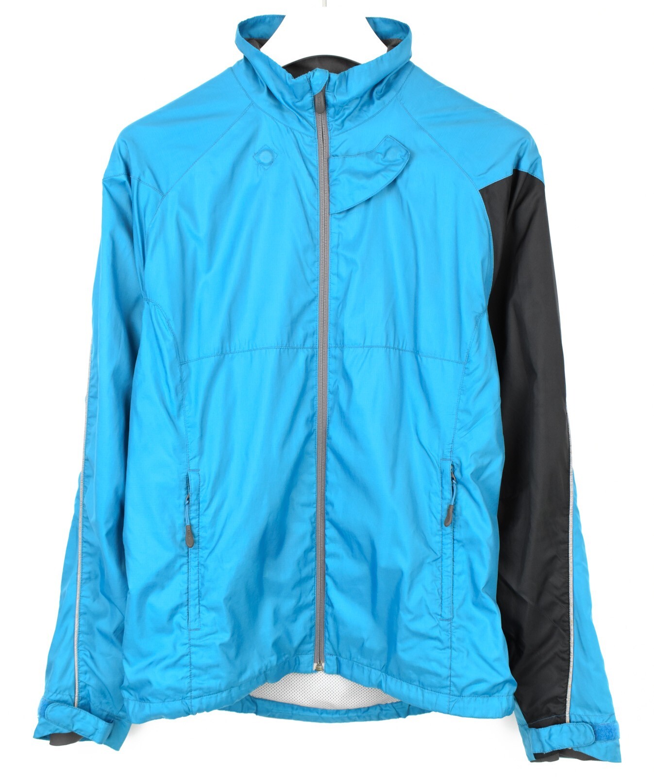 Salomon Clima Wind Giacca Uomo Grande Rete Foderato Schiena Tasca Intera Zip Blu