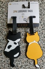 GForce Cats 2pk Luggage Tags with ID Insert, Model 6181 New