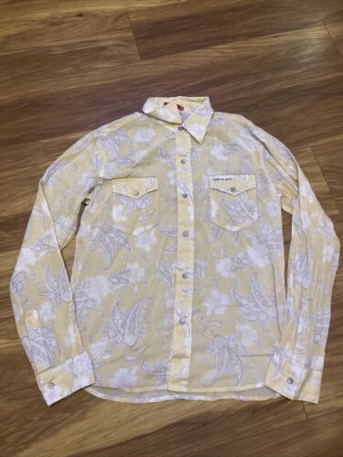 etienne ozeki Men’s Yellow Long Sleeve Shirt Size M  - Picture 1 of 9