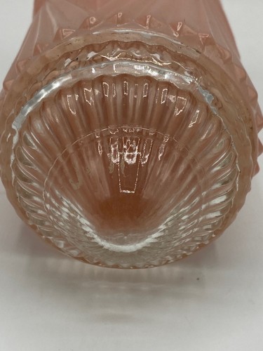 Art Deco Vintage Boudoir Dresser Table Lamp Glass Shade Pink Skyscraper (M2) - Picture 9 of 10