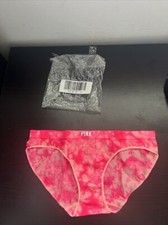 Victoria's Secret Pink Orange Tie Dye seamless rare low rise Bikini panties NWT