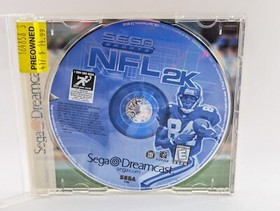 NFL 2K (Sega Dreamcast, 1999) Disc and Back Cover in case No Manual Tested