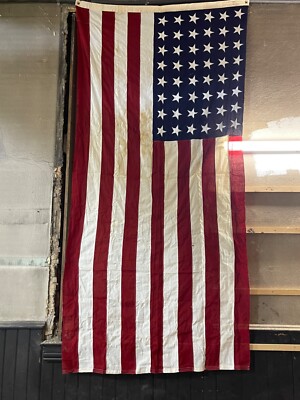 Vintage Valley Forge Co 48 Star American Flag 5' x 9.5' Cotton