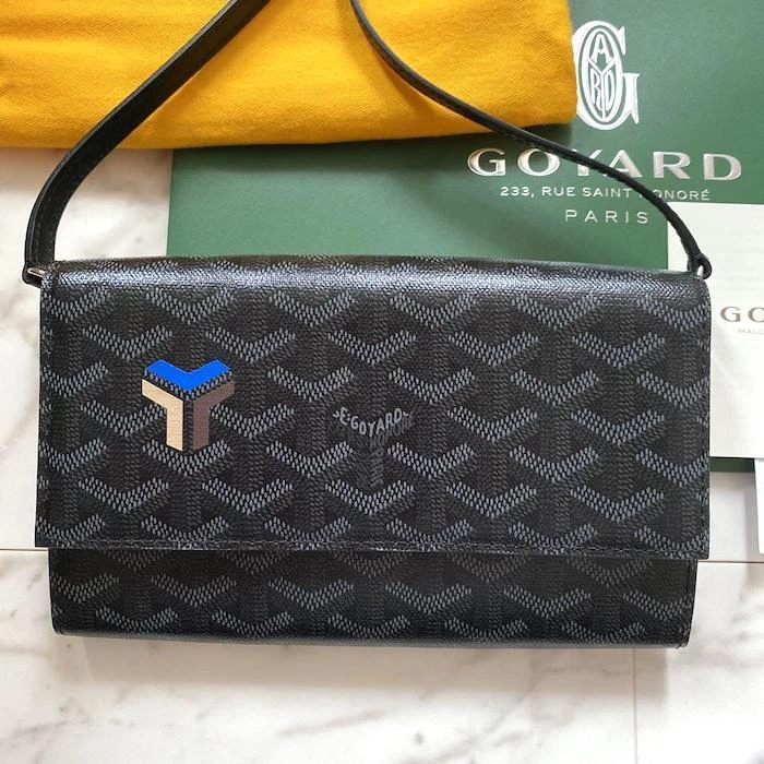 GOYARD Varenne 3 Bag Pochette Jet Black Crossbody Shoulder Purse