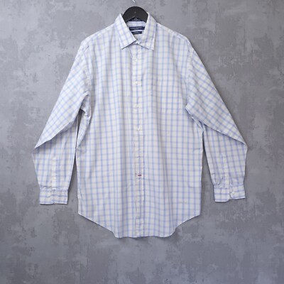 Daniel Cremieux Kariertes Hemd Large Langarm Classic Fit Baumwolle Smart 