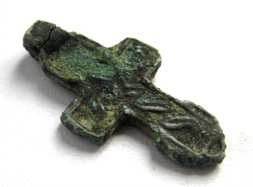 circa.1200 A.D English Early Medieval Period Ae Bronze Cross Pendant.VF - Picture 4 of 4