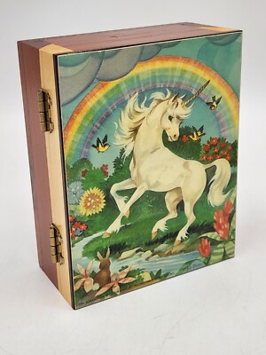Vintage 1986 Scafa-Tornabene Art Publishing Co. Unicorn w/Rainbow