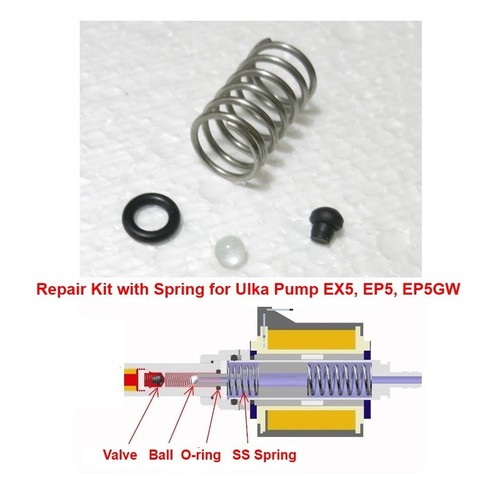 Repair Kit with Spring Ulka Pump EX5, EP5, EP5GW (Saeco Coffee Machines