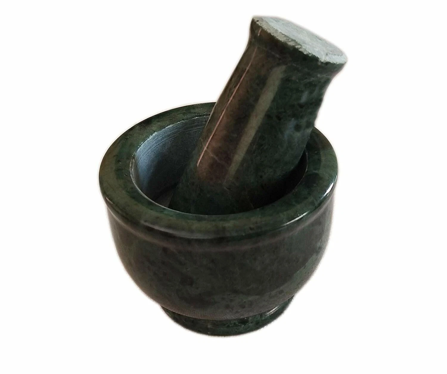 Handmade Durable Green Granite Imam Dasta, Mortar and Pestle Set for Kitchen