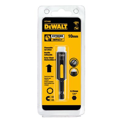 DeWALT Extreme Impact Easy Clean 1/4'' Steckschlüssel 10mm DT7440 DT 7440 Bits