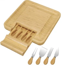 Premium Charcuterie Board Cheese Board And 4-piece Knife Set NIB