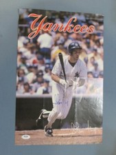 Steve Kemp Autographed 1980's Era Yankees Magazine Poster PSA/DNA Authentic