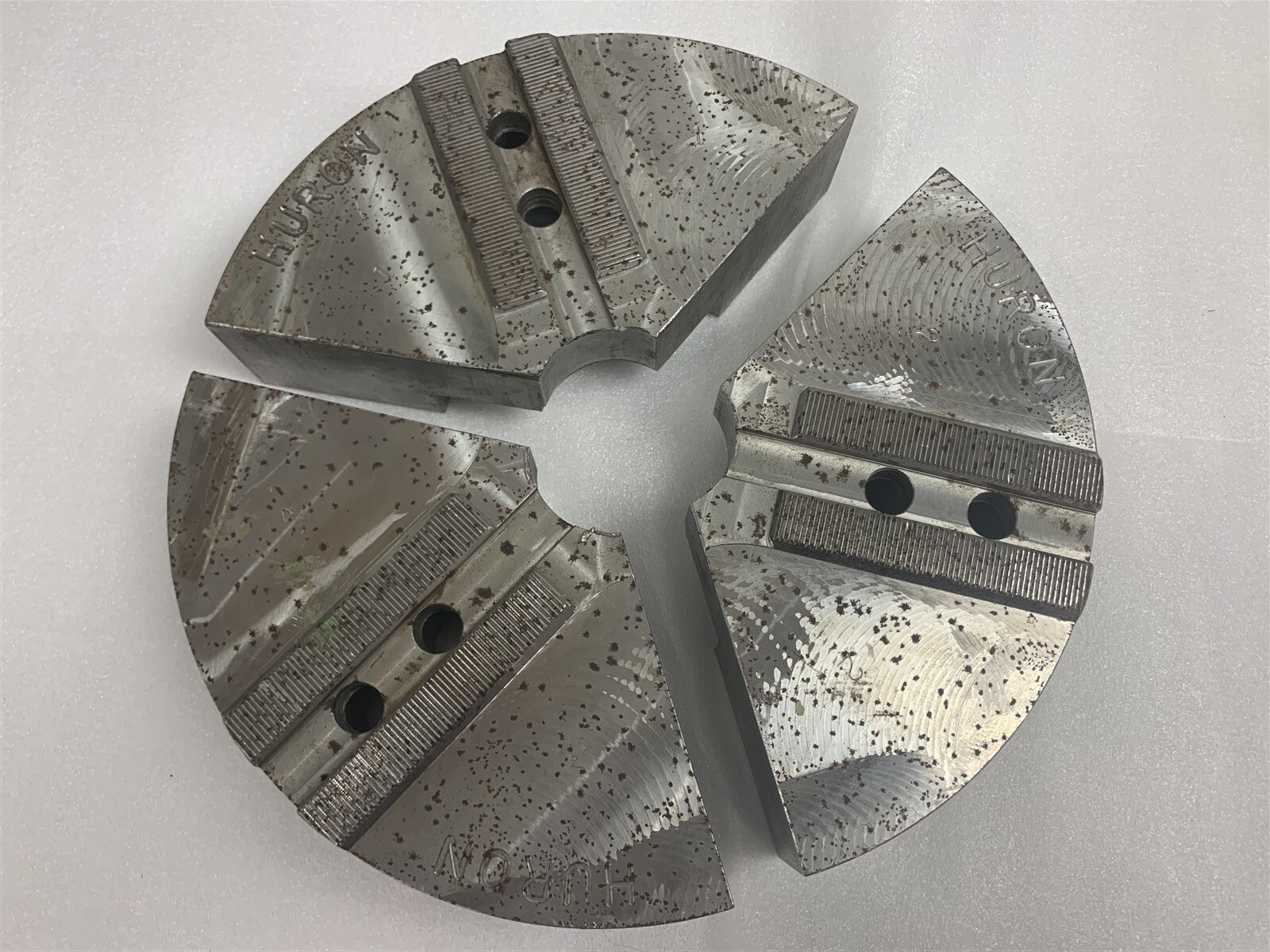 NEW OLD STOCK Huron 10'' Steel Pie Jaws Set of 3 Jaws T2