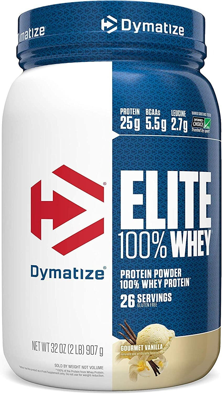 Dymatize Elite 100% Mezcla de Proteína de Suero 25g por porción 2LB Jarras 3 Sabores ¡Nuevo!