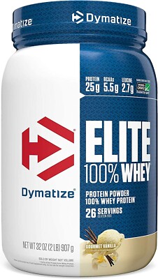 Dymatize Elite 100% Whey Protein 25g Protein 2lb Tubs 25-26 Servings New