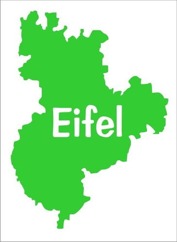 Aufkleber mit dem Umriss der Eifel. NEU aus hochwertiger Folie . - Picture 18 of 18