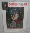 Dimensions Counted Cross Stitch Kit 8620 Peeking at Santa Christmas Stocking