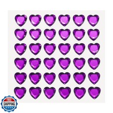 MECCANIXITY 144 Pcs Heart Rhinestone 10mm Self Adhesive Gems Stickers Jewelry