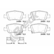Satz Bremsbeläge Bremsklötze hinten für Toyota Auris E15 E18 Corolla id55474
