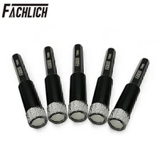 Diamond Dry Drilling Core Bits Hole Saw for Ceramic Granite Marble 5pcs 14mm