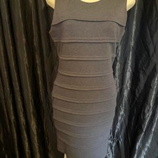Calvin-klein Women's Grey and Blue Dress