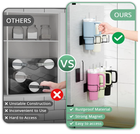 Portavasos magnético Stanley para nevera - organizador de vasos de 40 oz y portavasos con tapa Foto 4 de 4