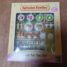 Sylvanian Families Dinner Set 40 Piece Plus Kitchenware Dollhouse Toy