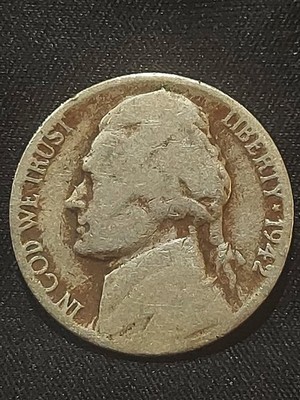 1942 Jefferson Wartime Nickel Error - All Letters and Date on Rim