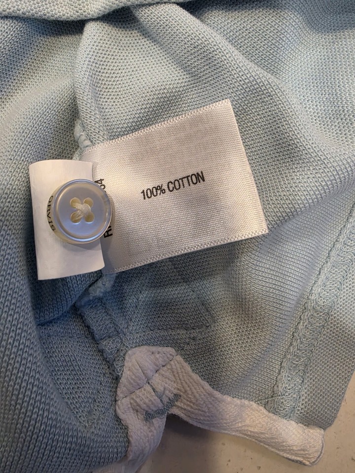 Orvis Fly Fishing Heavy Cotton Pique Polo Shirt Mens Size Large Light ...