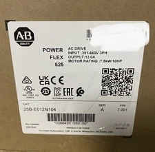 NEW AB  25B-E012N104 10HP FW 6001 POWERFLEX 525 AC DRIVE