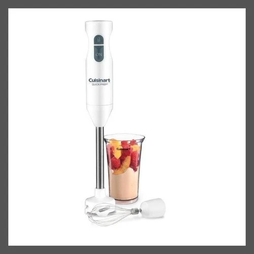 Cuisinart 24 oz Hand Blender White Quick-Prep Single-Speed CHB-60TG 250W