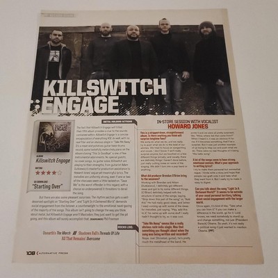 Killswitch Engage 1 Page Article/Clipping