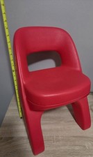 Step 2 Criss Cross Red Chair Kids Play Reading Vintage Plastic Heavy Duty VTG