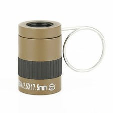 Outdoor Pocket Miniature Monocular Khaki Durable Metal Plastic Camping Use