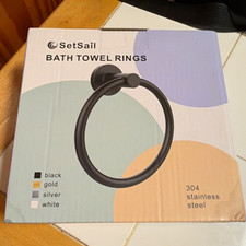 SetSail Towel Ring 304 Stainless Steel Black Wall Mounted Anti-Rust