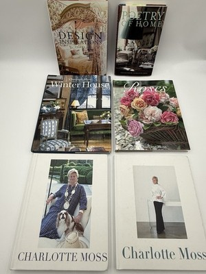 Lot of 6 Charlotte Moss Home Interior Design Books - Hardbacks