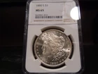 1880-S MS65 Morgan Silver Dollar NGC Certified Gem - White/Faint Gold Hue