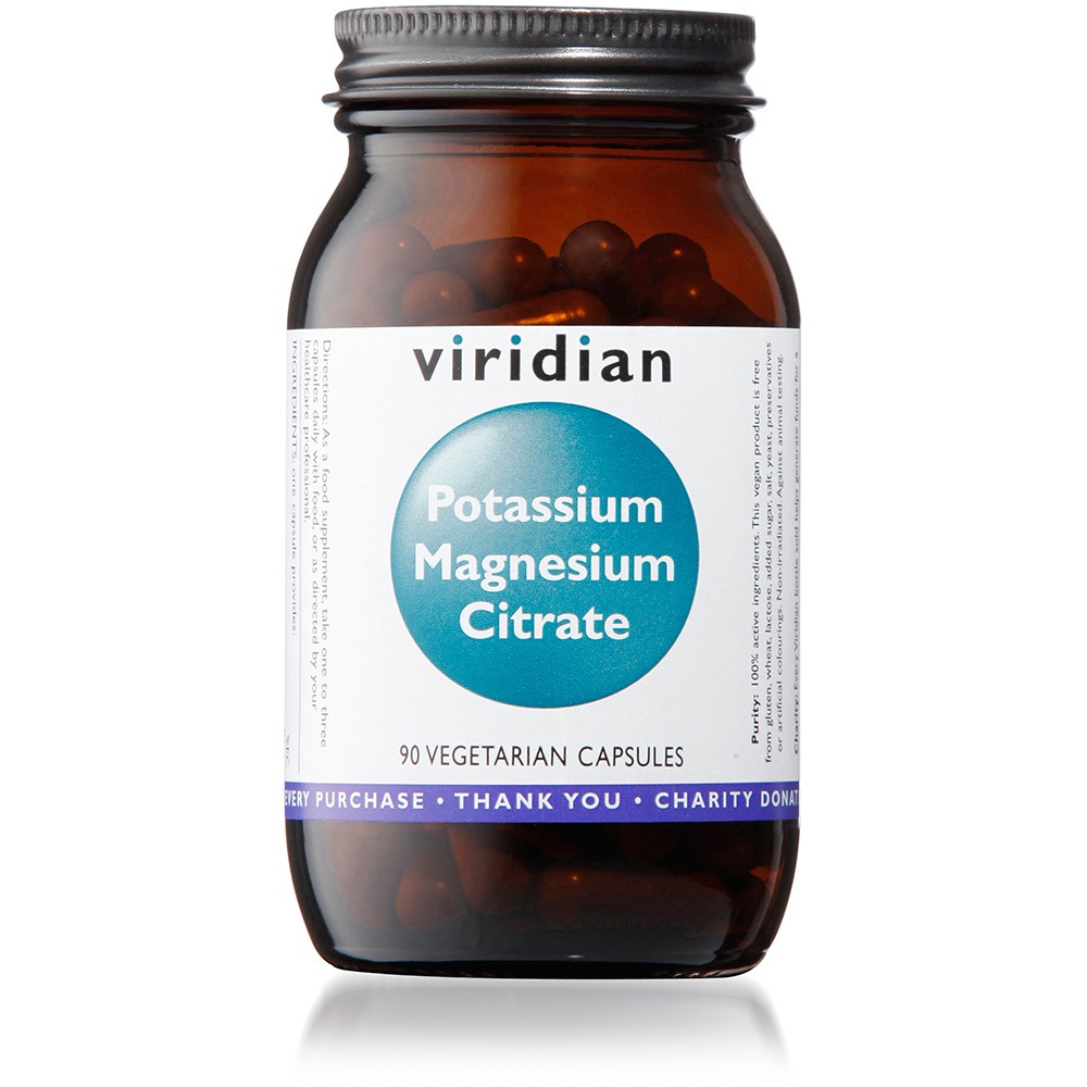 Viridian Potassium Magnesium Citrate 90 Vegan Capsules Gluten Wheat Yeast Free