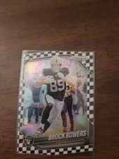 2025 Panini Prizm - Brock Bowers Black & White Checker Raiders #6