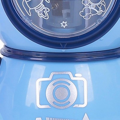 Purple Blue Spaceman Pencil Sharpeners Cartoon Cute Safe Flexible Electric CU